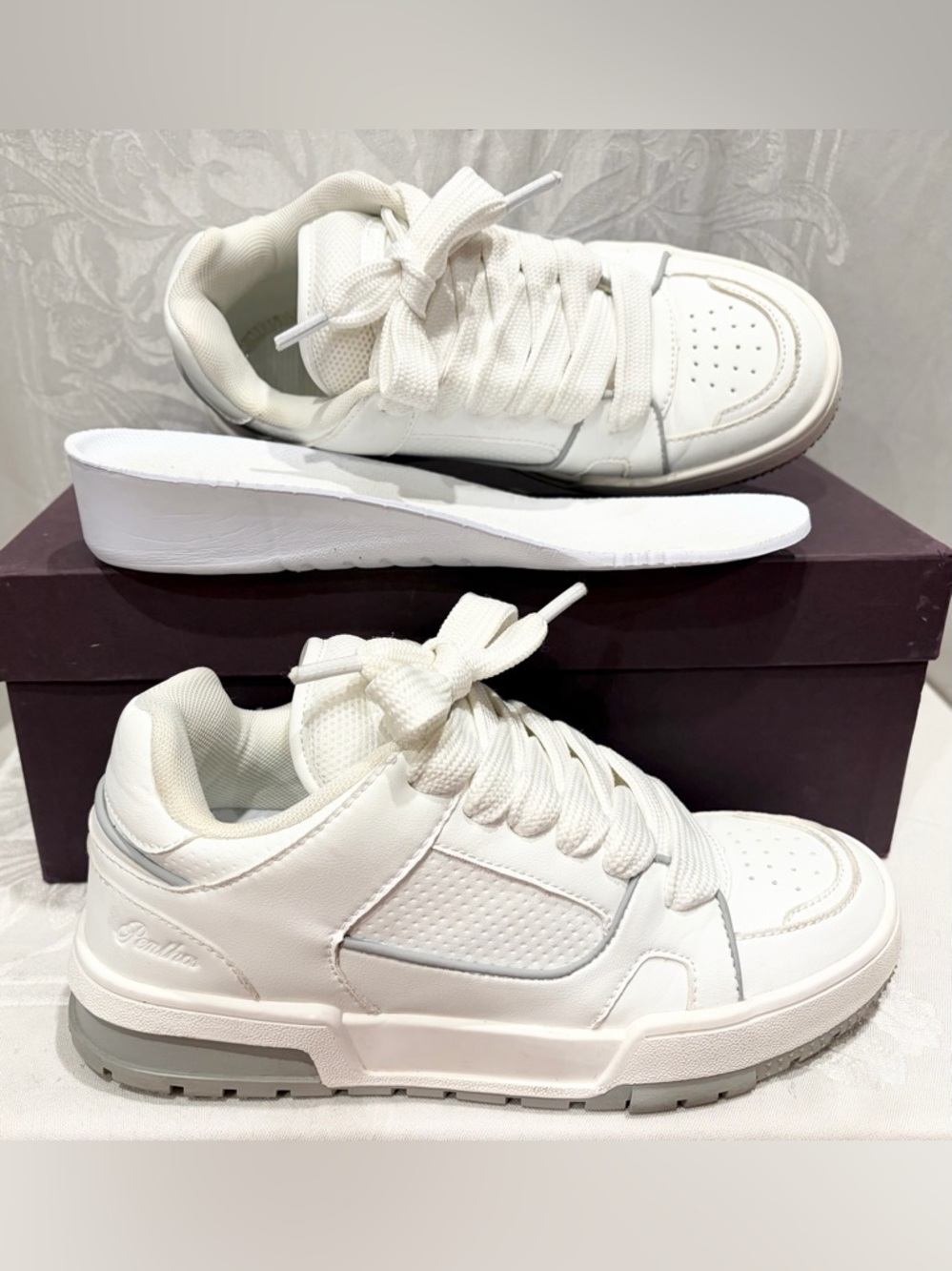 Conzuri Penthos Silver Classic Height Boosting Shoes w/ Lifts US Men's 6 $260